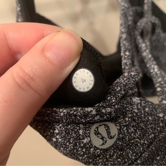 Lululemon Full Freedom Bra Nulu Luminesce Splatter White Black 4 - Picture 6 of 9